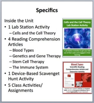 Cells - Understanding Life Systems Unit Complete Bundle - Lessons and Activities, image 3