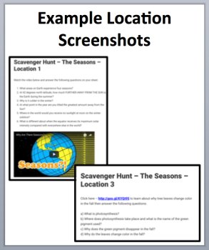The Seasons - Digital Scavenger Hunt Activity | Earth's Tilt, Revolution, image 4