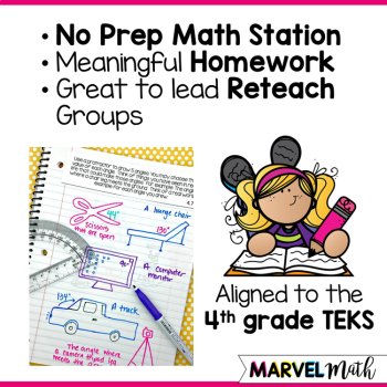 4th Grade Geometry TEKS: Quadrilaterals, Polygons, Angles Math Journal Prompts, image 3