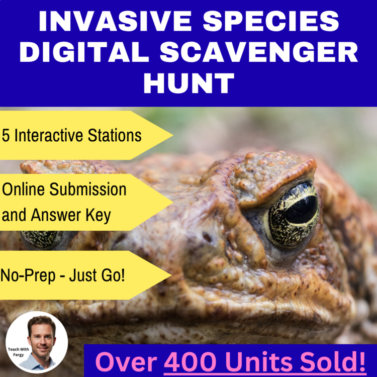 Invasive Species Scavenger Hunt Activity - Digital QR Codes, Stations, Word, PDF