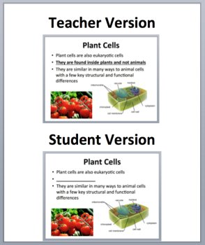 Plant Cells - PowerPoint Lesson and Student Notes Package, image 3