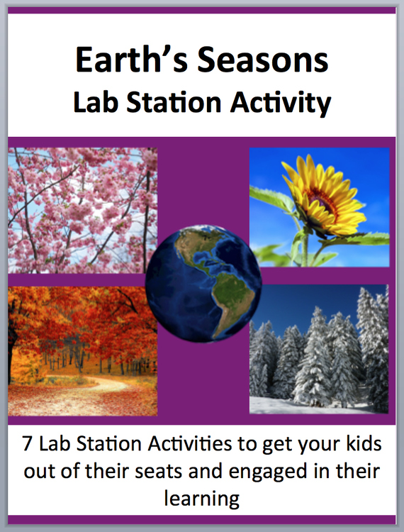 Earth's Seasons Lab Station Activity | Rotation, Revolution, Tilt, Solstices