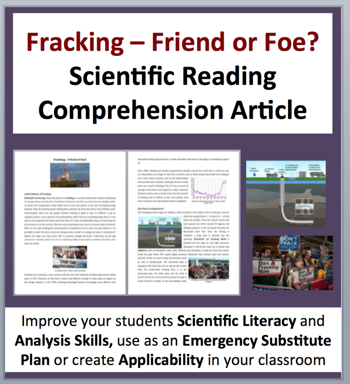 Hydraulic Fracturing - Fracking: Friend or Foe - HS Science Reading Article
