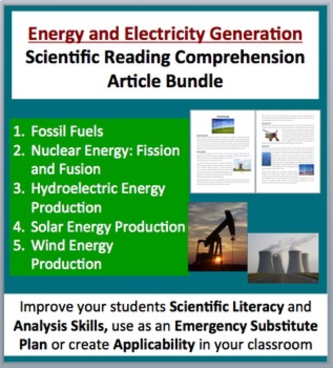 Energy and Electricity Generation - Science Reading Article Bundle