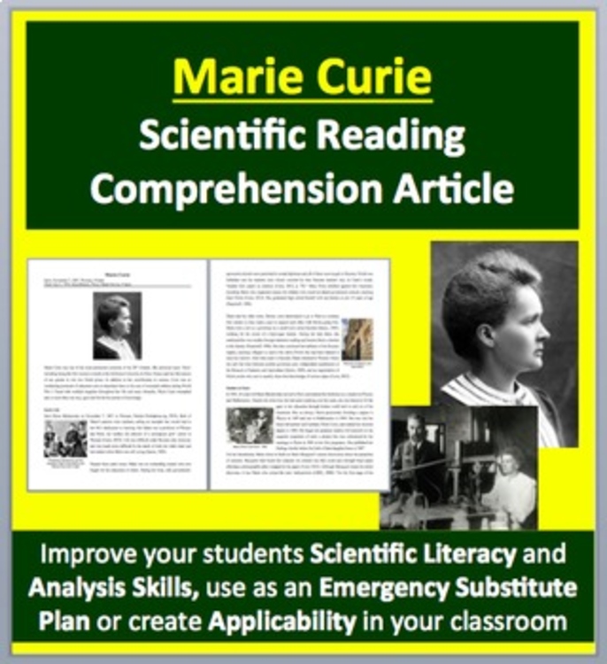 Marie Curie - A Famous Scientist Reading - Google and Office Versions