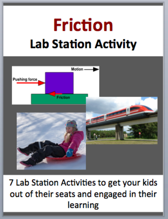 Friction - Lab Station Activity | 7 Hands-on Activities | Forces, Worksheets