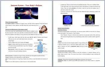 The Immune System - The Body's Defense - Science Reading Article | Grade 8 & Up, image 2