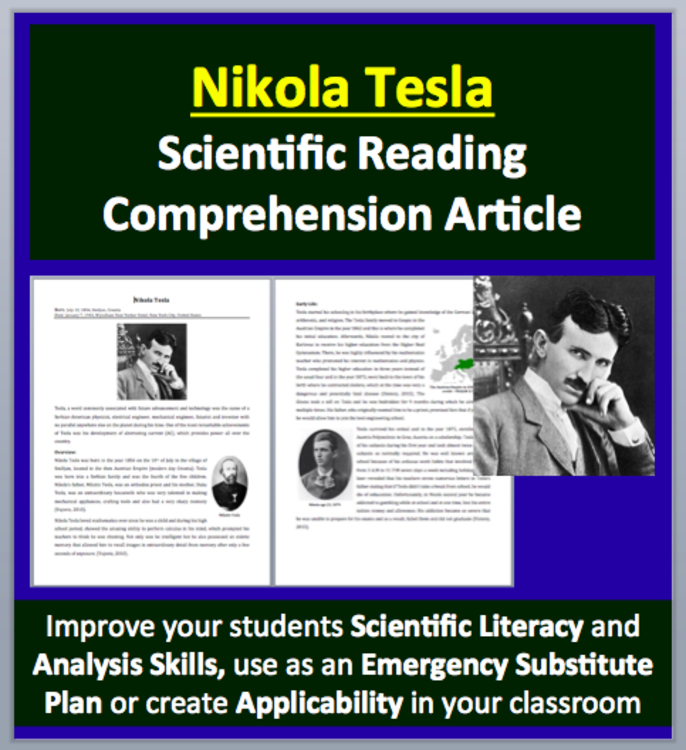 Nikola Tesla - A Famous Scientist Reading - Google and Office Versions