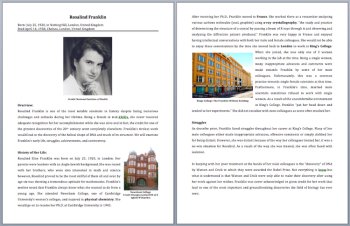 Rosalind Franklin - A Famous Scientist Reading - Google and Office Versions, image 2