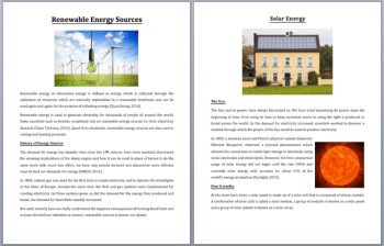 Renewable Energy Production Reading Unit Bundle | Solar, Hydroelectric, Wind, image 2