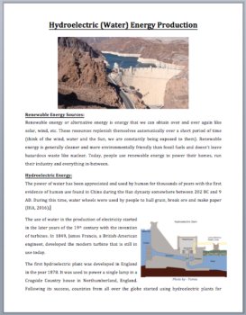 Hydroelectric Energy Production - Renewable Energy - Science Reading Article, image 2