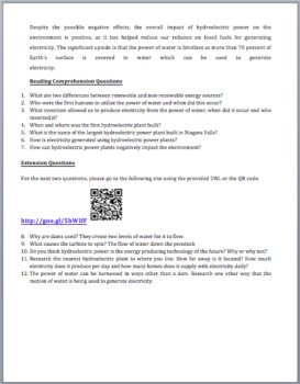 Hydroelectric Energy Production - Renewable Energy - Science Reading Article, image 3