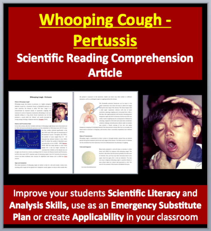 Whooping Cough - Pertussis Reading Comprehension Passage and Questions