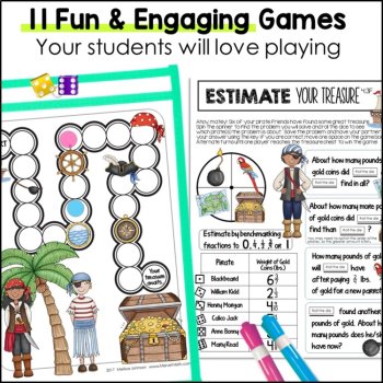 4th Grade Equivalent Fractions, Comparing Fractions, Fraction TEKS Review Games, image 2