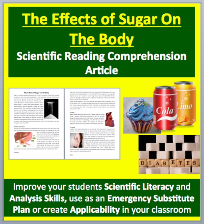 The Effects of Sugar on the Body - Grades 11 and Up - Science Reading Article