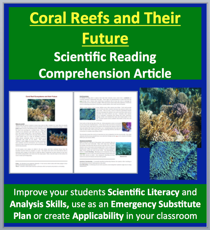 Coral Reef Ecosystems and their Future - Science Reading Article | Grade 8 & Up