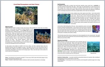 Coral Reef Ecosystems and their Future - Science Reading Article | Grade 8 & Up, image 2