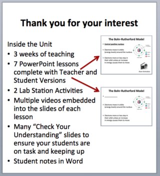 Matter, Chemical Trends and Bonding Unit-PowerPoint Lessons,Activities and Notes, image 3