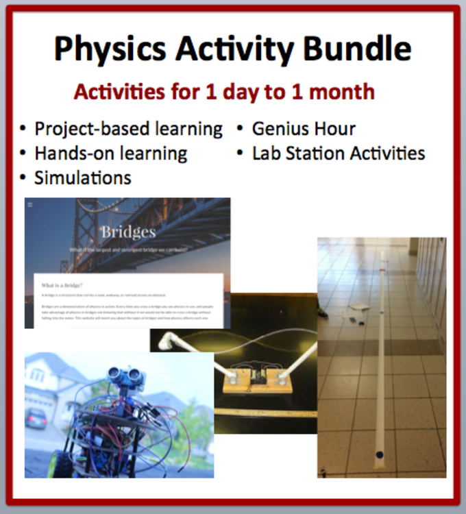 Physics - Single and Multi-day Activity, Project, Task Card and Lab Bundle