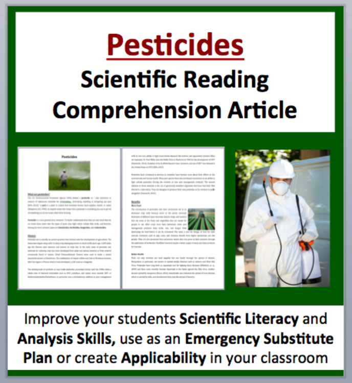 Pesticides Reading Comprehension Passage and Questions | Grade 8 and Up