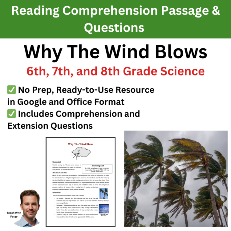 Why The Wind Blows Reading Comprehension Passage & Questions | 6th, 7th, 8th