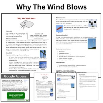 Why The Wind Blows Reading Comprehension Passage & Questions | 6th, 7th, 8th, image 2