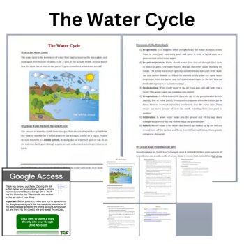 The Water Cycle Reading Comprehension Passage & Questions | 6th, 7th, 8th Grade, image 2