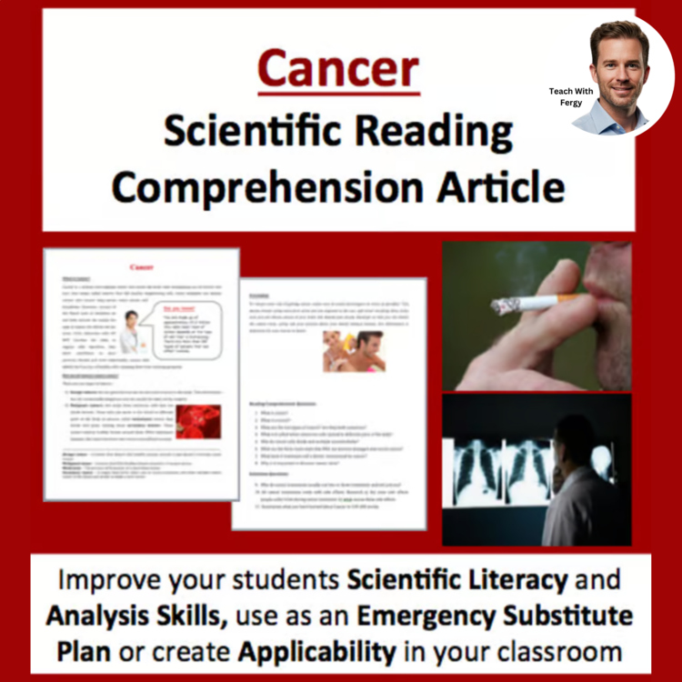 Cancer - Digital Science Reading Comprehension Article - Grade 8 and above