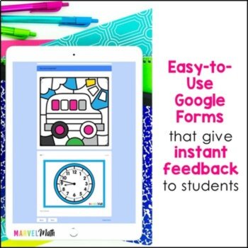 Telling Time to the Minute, Color by Code Time to the Nearest Minute, image 3