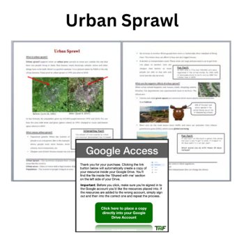 Urban Sprawl Reading Comprehension Passage & Questions | 6th, 7th, 8th Grade, image 2