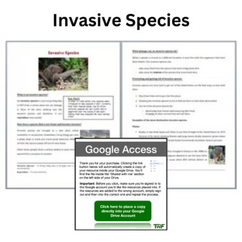 Invasive Species Reading Comprehension Passage & Questions | 6th, 7th, 8th Grade, image 2