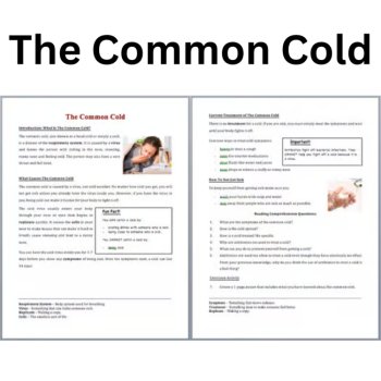 The Common Cold Reading Comprehension Passage & Questions | 6th, 7th, 8th Grade, image 3