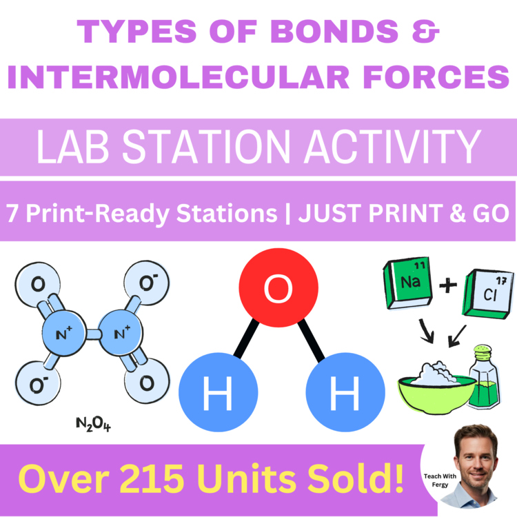 Types of Bonds & Intermolecular Forces Lab Station | 7 Hands-on Activities
