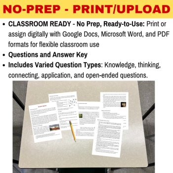 Invasive Species Reading Comprehension Passage and Questions | Grades 8 & Above, image 3