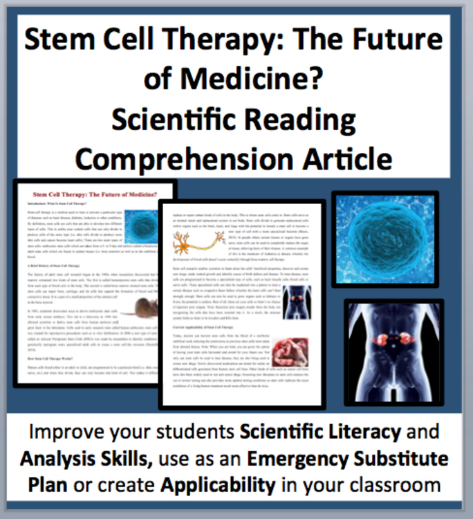 Stem Cell Therapy: The Future of Medicine Reading Comprehension Passage