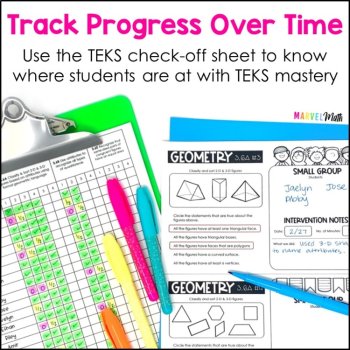 3rd Grade Geometry TEKS Exit Slips * Exit Tickets, image 4