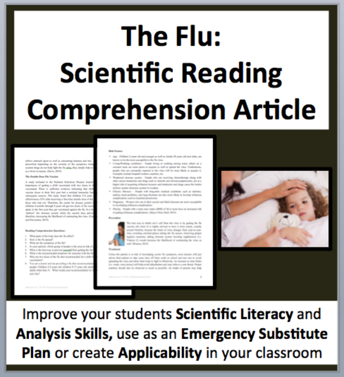 The Flu Reading Comprehension Passage and Questions | Viruses | Grade 8 and Up
