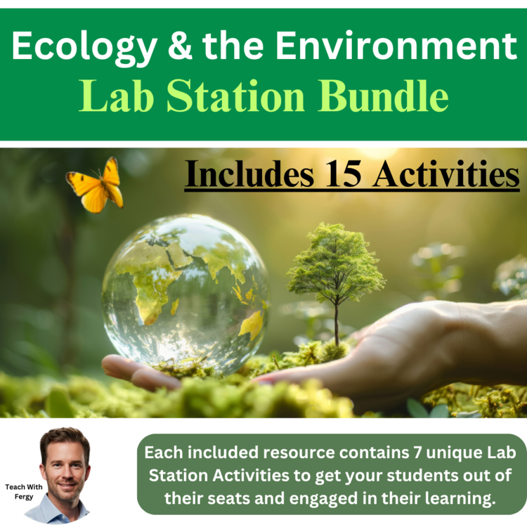 Ecology & the Environment Lab Station Activity Bundle | Ecosystems, Student-Led