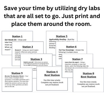Space Science Lab Station Activity Bundle | 7 Complete Student-Led Activities, image 4