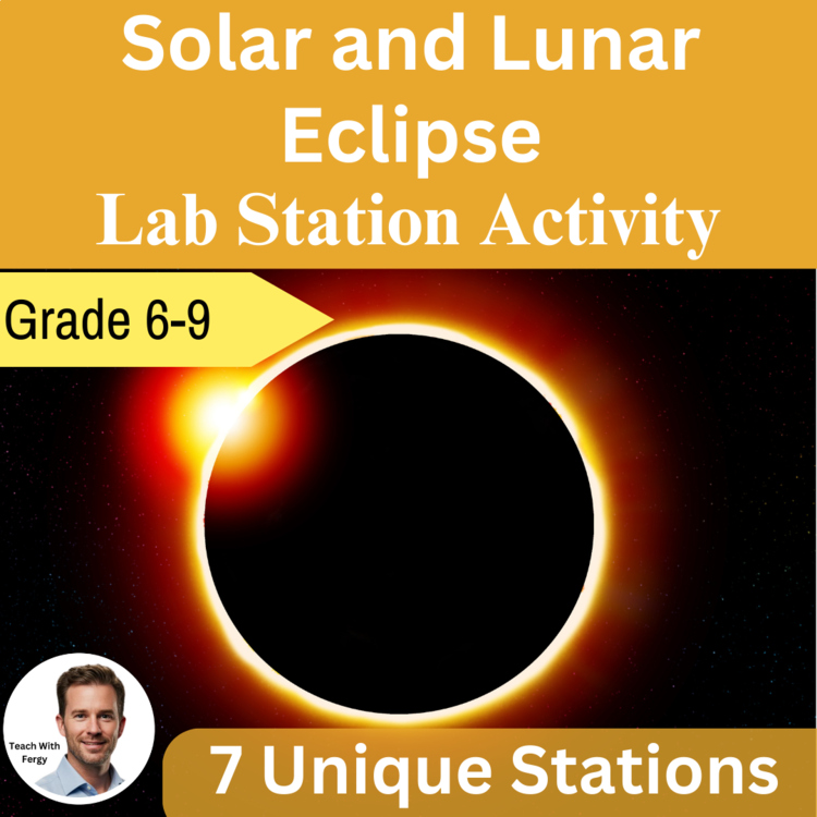 Solar and Lunar Eclipse Lab Station Activity | What Causes an Eclipse and Types