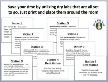 The Moon and its Phases Lab Station Activity | 7 Hands-on Activities | Tides, image 3