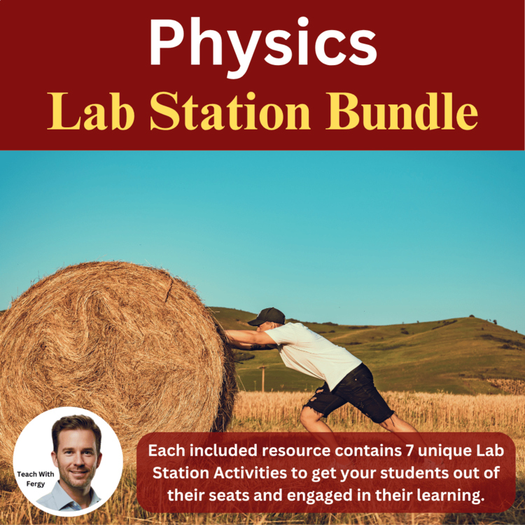 Physics Lab Station Activity Bundle | High School Physics Student-Led, Hands-On