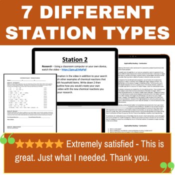 Chemical Reactions and Balancing Equations Lab Station Activity | 7 Activities, image 2