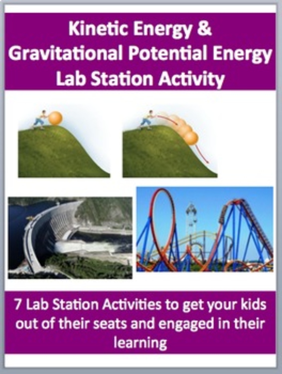 Kinetic and Gravitational Potential Energy Lab Station Activity | Conservation