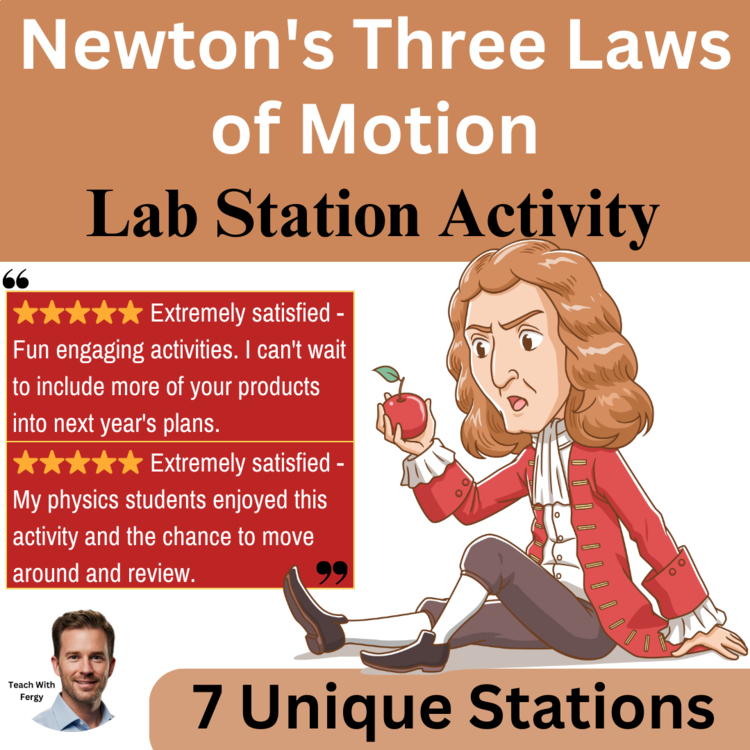 Newton's Three Laws of Motion Lab Station Activity | Newton's Law Applications