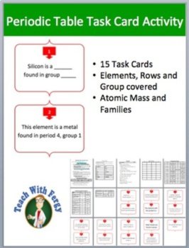 Periodic Table Activity Bundle-Task Card Activity, WebQuest & Element Assignment, image 3