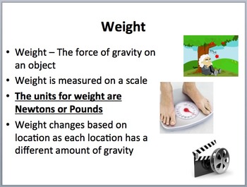Mass vs Weight Lesson - Mass, Gravity, Calculating Weight | 6th, 7th, 8th Grade, image 2