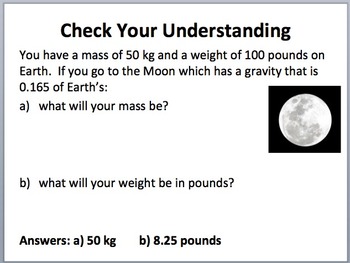 Mass vs Weight Lesson - Mass, Gravity, Calculating Weight | 6th, 7th, 8th Grade, image 3