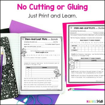 4th Grade TEKS Dot Plots, Stem and Leaf Plots, Graphs, Data Analysis Notebook, image 3