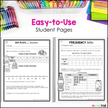 4th Grade TEKS Dot Plots, Stem and Leaf Plots, Graphs, Data Analysis Notebook, image 4